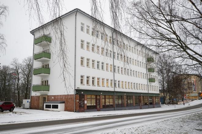 Vaasan sosiaalikeskus, eli niin kutsuttu saunatalo, sijaitsee Vöyrinkadulla. KUVA: JARNO PELLINEN
