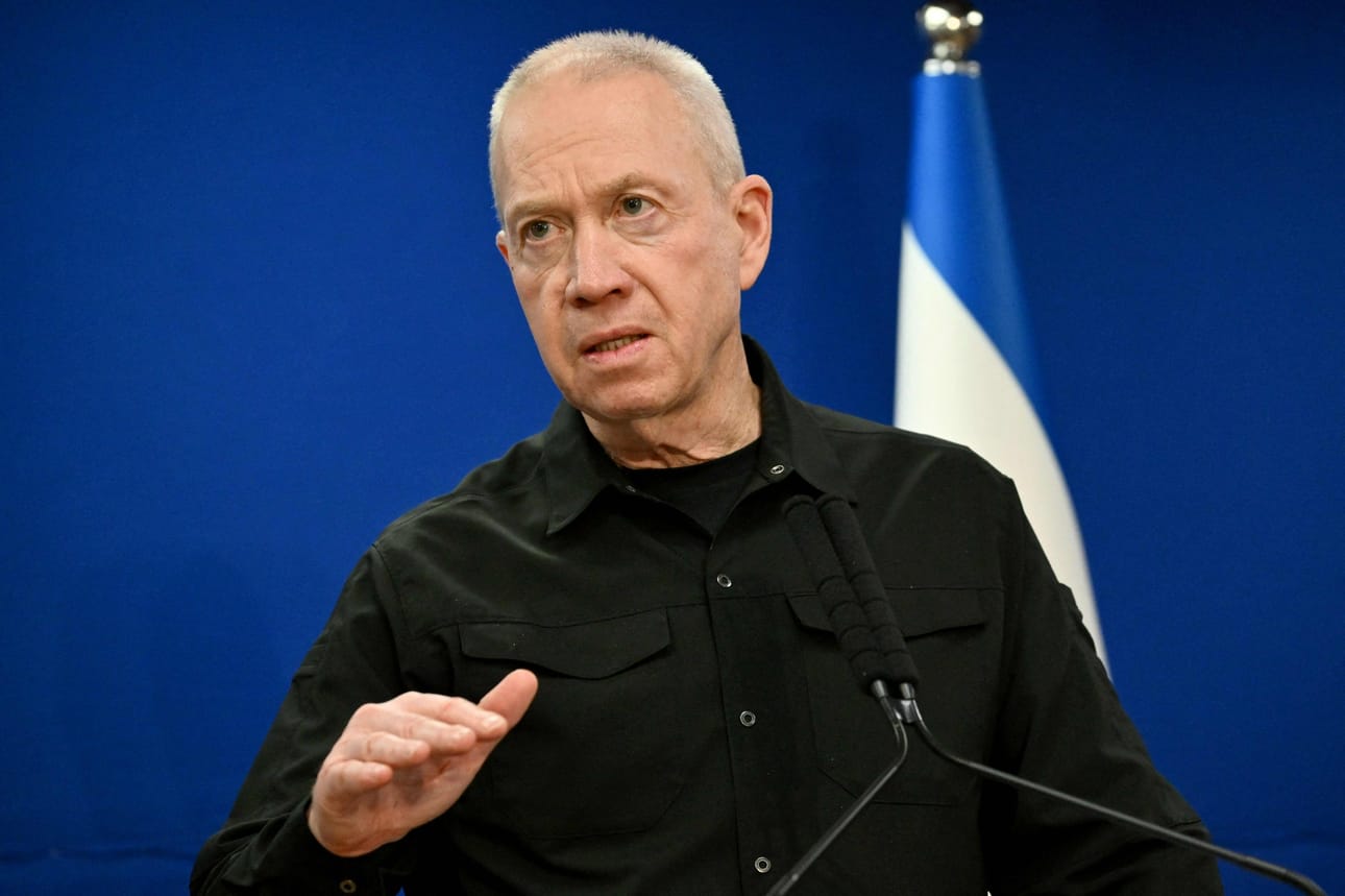 Israelin puolustusministerin Yoav Gallantin kolmipäiväisen Washingtonin-vierailun tarkoituksena oli keskustella Israelin sotatoimista Gazassa sekä lisääntyneistä jännitteistä Israelin ja Libanonin rajalla. Arkistokuva. LEHTIKUVA / AFP