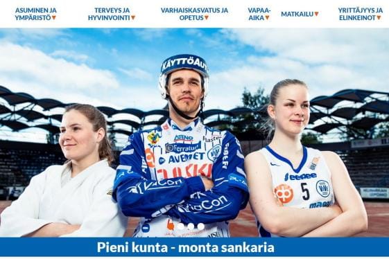 Kuvakaappaus Vimpelin kunnan kotisivut