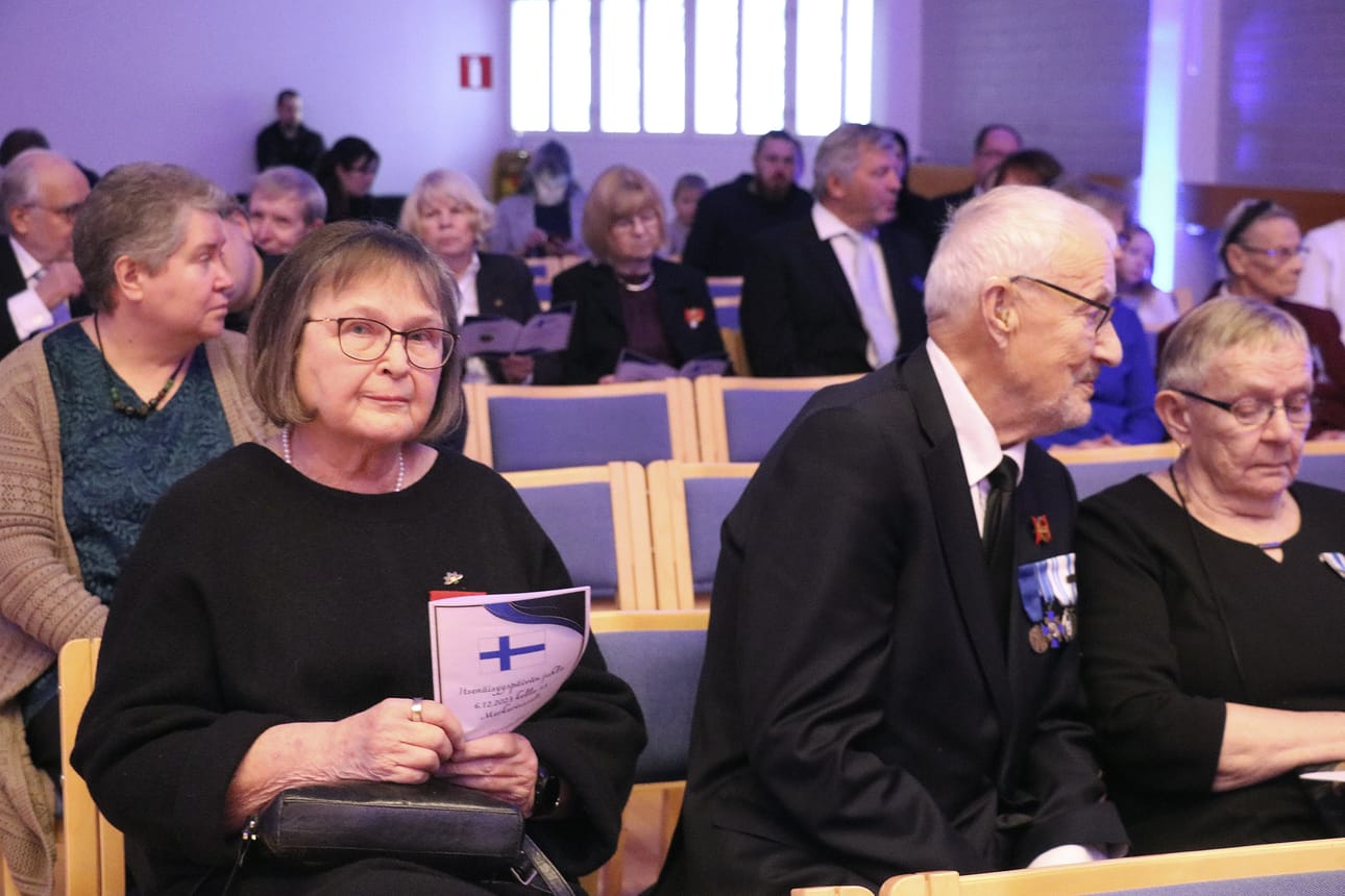Kaija Sepponen Oulaisten itsenäisyyspäivän juhlassa vuonna 2023.