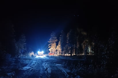 Varastorakennus tuhoutui tulipalossa Ivalossa