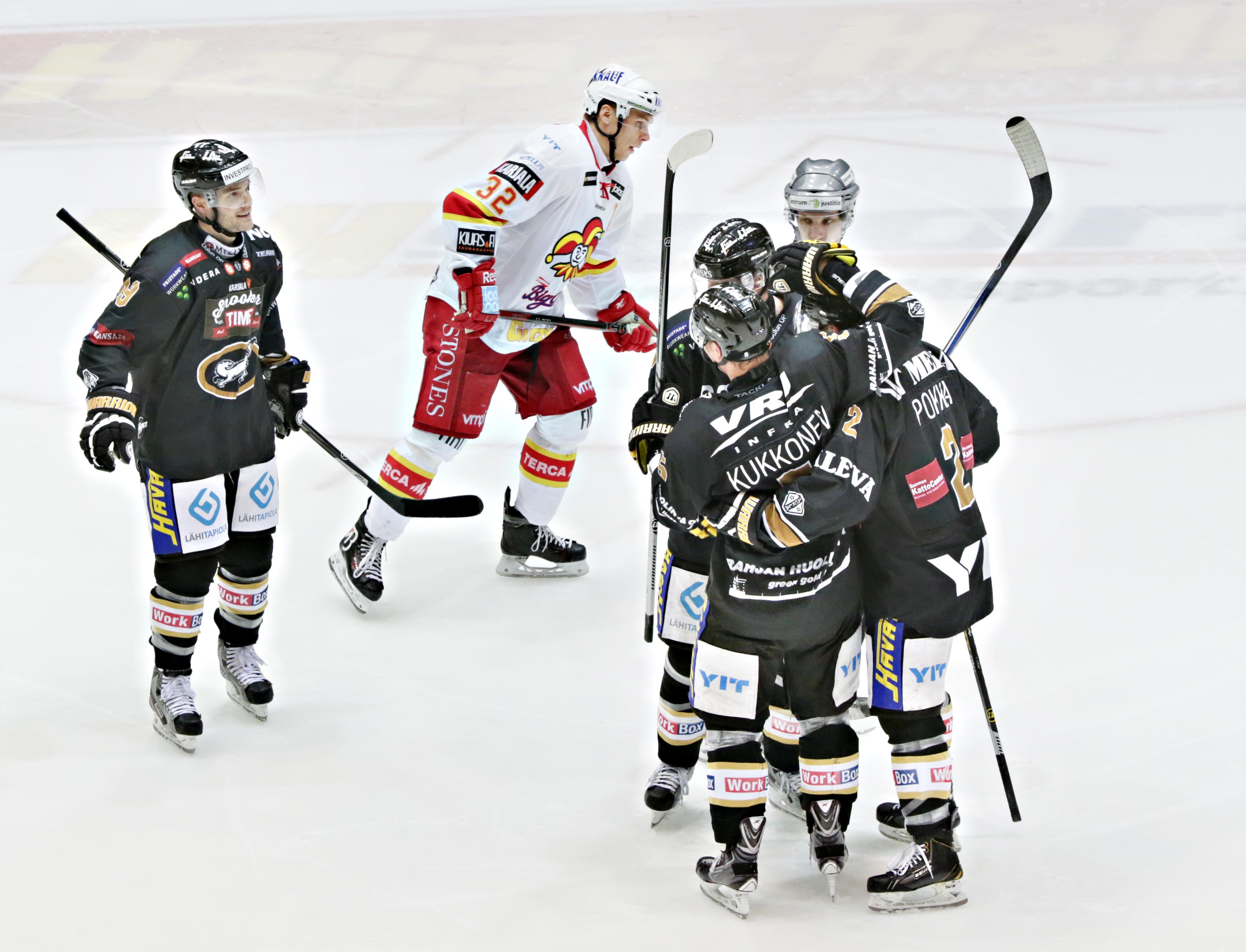 Lauantai-illan Kärpät-Jokerit-ottelussa on tehtailtu maaleja.