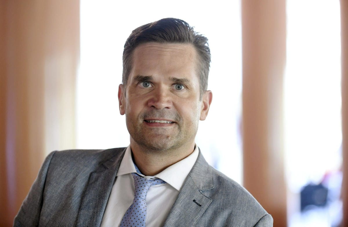 Mika Aaltola Ulkopolitiikan instituutin 60-juhlavuoden avausseminaarissa Helsingissä kesäkuussa 2021. LEHTIKUVA / MARKKU ULANDER