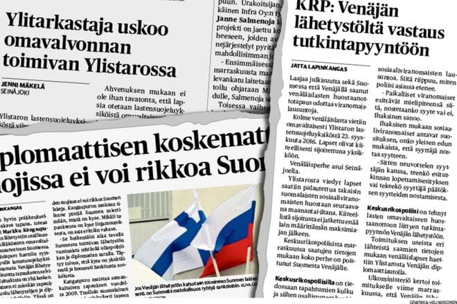 Keskusrikospoliisin esitutkinta vahvistaa, että venäläislapset vietiin lastensuojeluyksiköstä Ylistarosta diplomaattiautolla syyskuussa 2016. Ilkka ja Pohjalainen uutisoivat epäilyistä marraskuussa 2016.