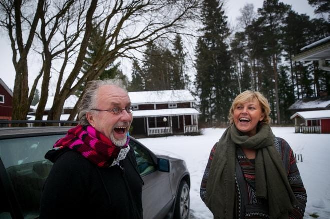Hannu Koivisto ja Barbara Zrimšek poseerasivat Ilkan ja Pohjalaisen kuvaajalle joulukuussa. ARKISTOKUVA: JAAKKO ELENIUS