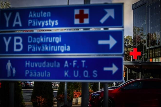 Tyksin yhteispäivystyksessä ollaan huolissaan turvallisuudesta vartijoiden työnseisauksen aikana ja ihmetellään, miksi sairaaloita ei ole jätetty lakon ulkopuolelle. Kuva on Vaasasta. Arkistokuva: Maija Saanio