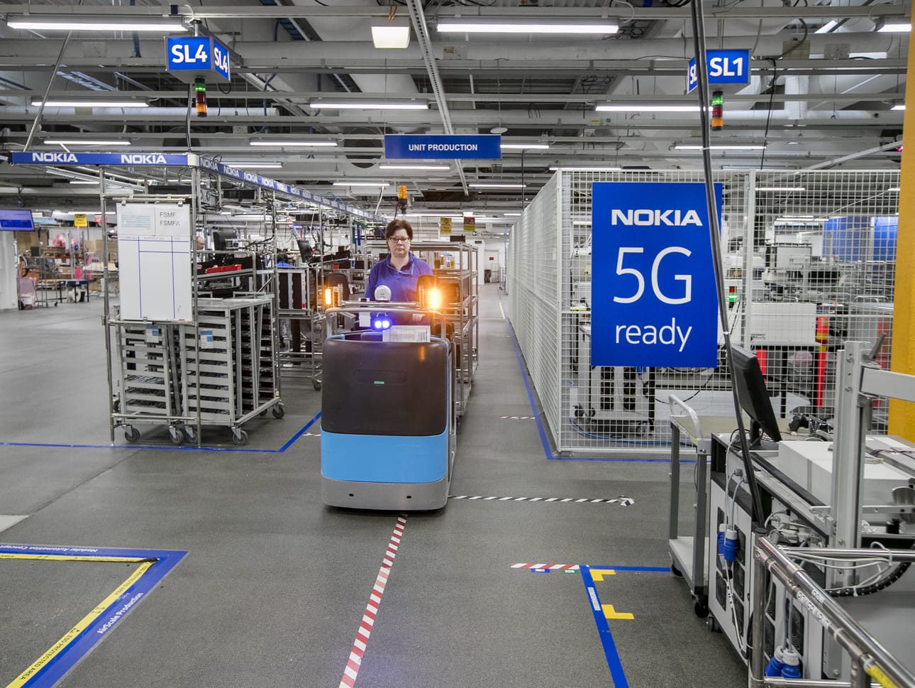 Nokian tehtaalle on yhdessä Telian kanssa kehitelty väliaikainen paikallinen 5G-verkko.