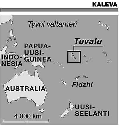 Kaleva on hukkuvan Tuvalun vartijalintu