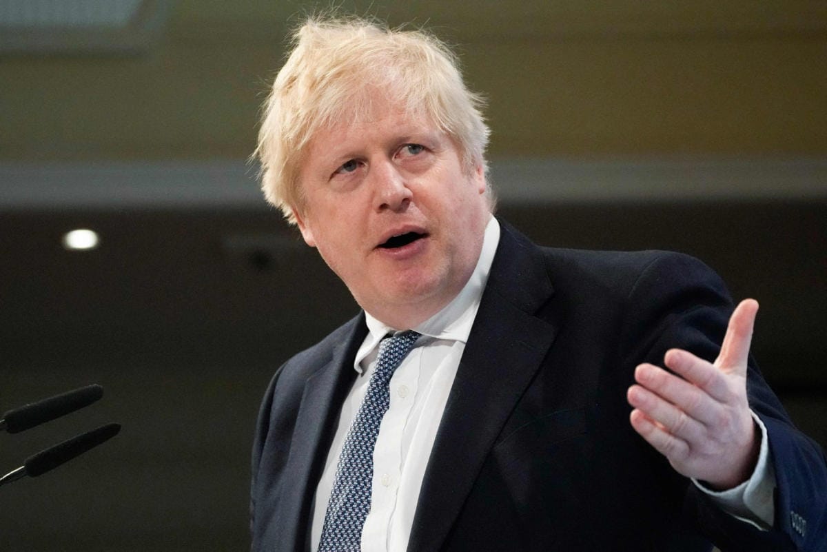 Britannian pääministeri kommentoi Ukrainan kriisin tilannetta BBC:lle tänään Saksassa, kun Münchenin vuotuisen turvallisuuskokouksen päätöspäivä alkoi. LEHTIKUVA/AFP