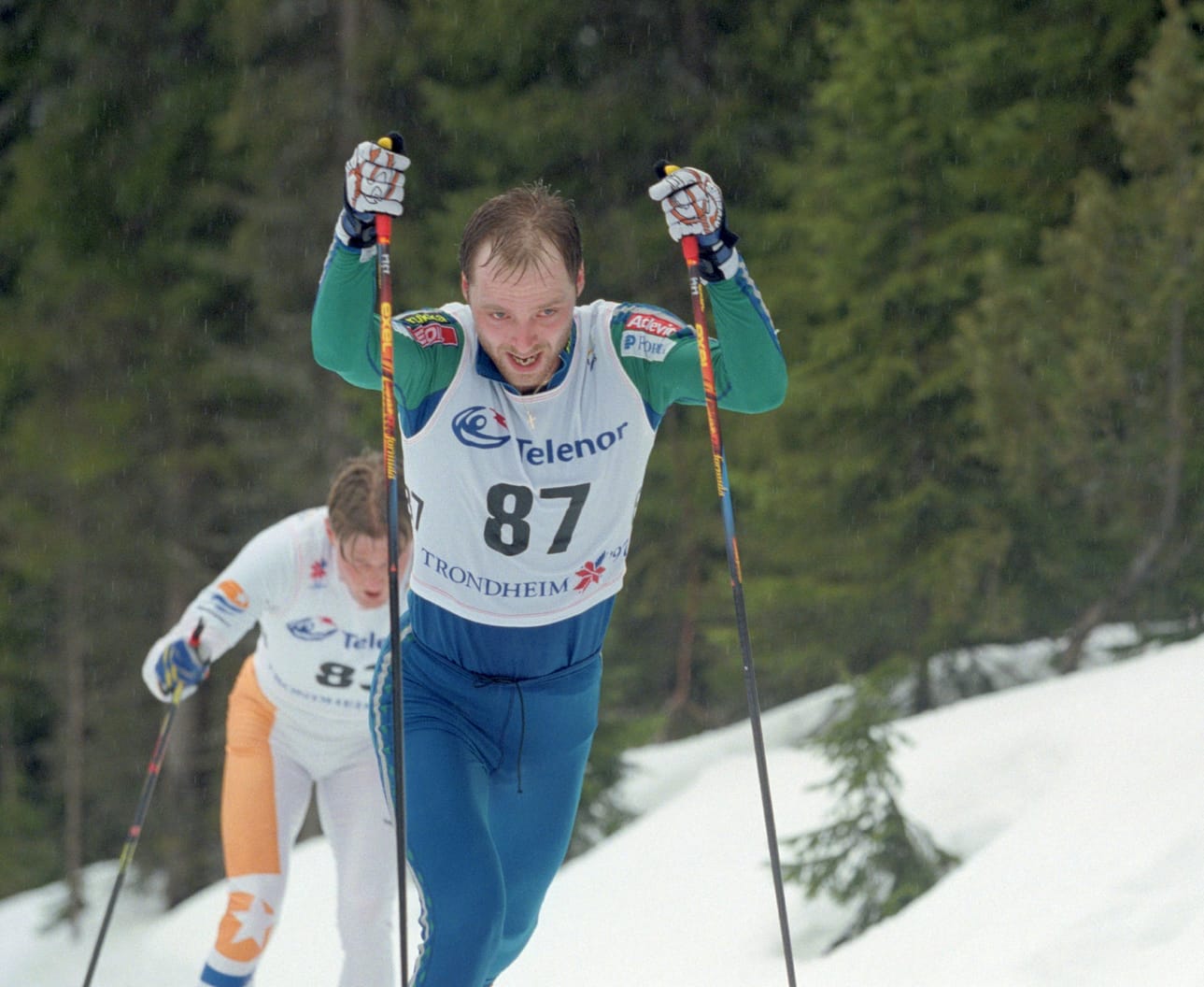 Mika Myllyä huhki 2. maaliskuuta 1997 Trondheimin MM-kisojen 50 kilometrin matkalla.