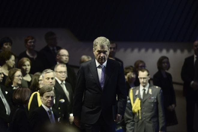 Presidentti Sauli Niinistö puhui kansainvälisten sopimusten tulkinnasta valtiopäivien avajaisissa 3. helmikuuta 2016. Kuva: Joel Maisalmi