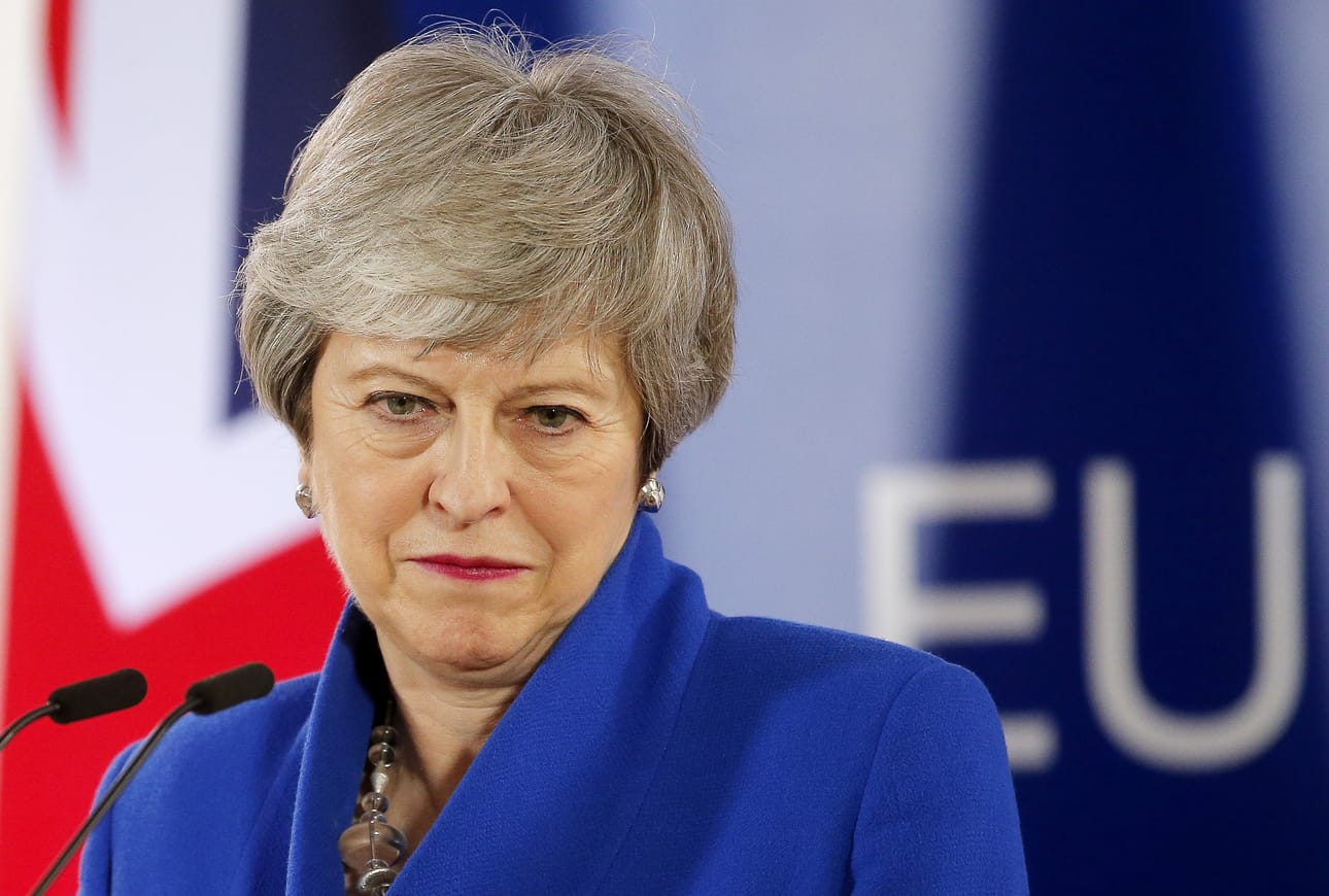 Theresa May oli tyytyväinen päätökseen, että Britannia voi niin päättäessään erota myös ennen uutta takarajaa. Pääministeri haluaisi välttää eurovaalien järjestämistarpeen.