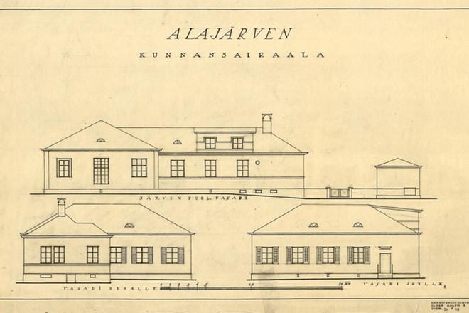 Alajärven vanha sairaala valmistui 1928. Suunnitelmat arkkitehti Alvar Aalto oli tehnyt jo neljä vuotta aiemmin. Kuva: Alvar Aalto -säätiö