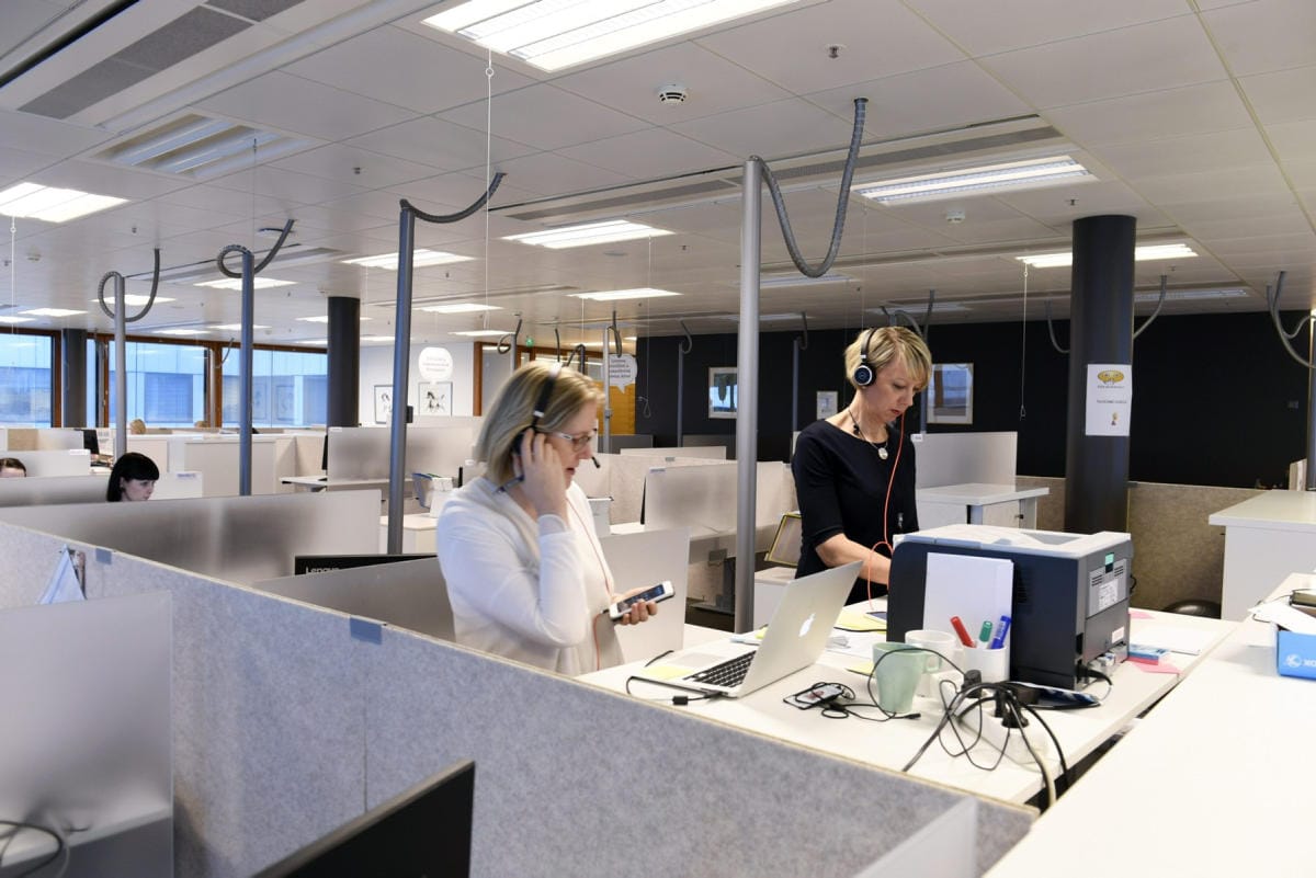 Koronapandemia vauhditti etälääkäripalveluiden kehitystä. Kuva LähiTapiolan virtuaalisairaalasta vuonna 2018. LEHTIKUVA / Martti Kainulainen