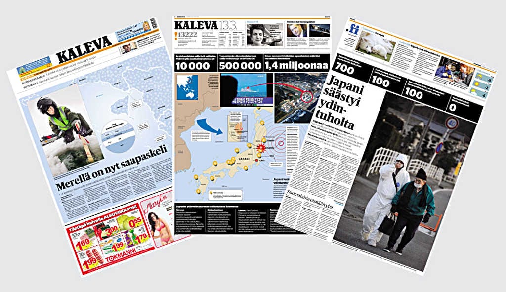 Kaleva sai kunniamainintoja kansainvälisessä ulkoasukisassa uutissivuistaan.