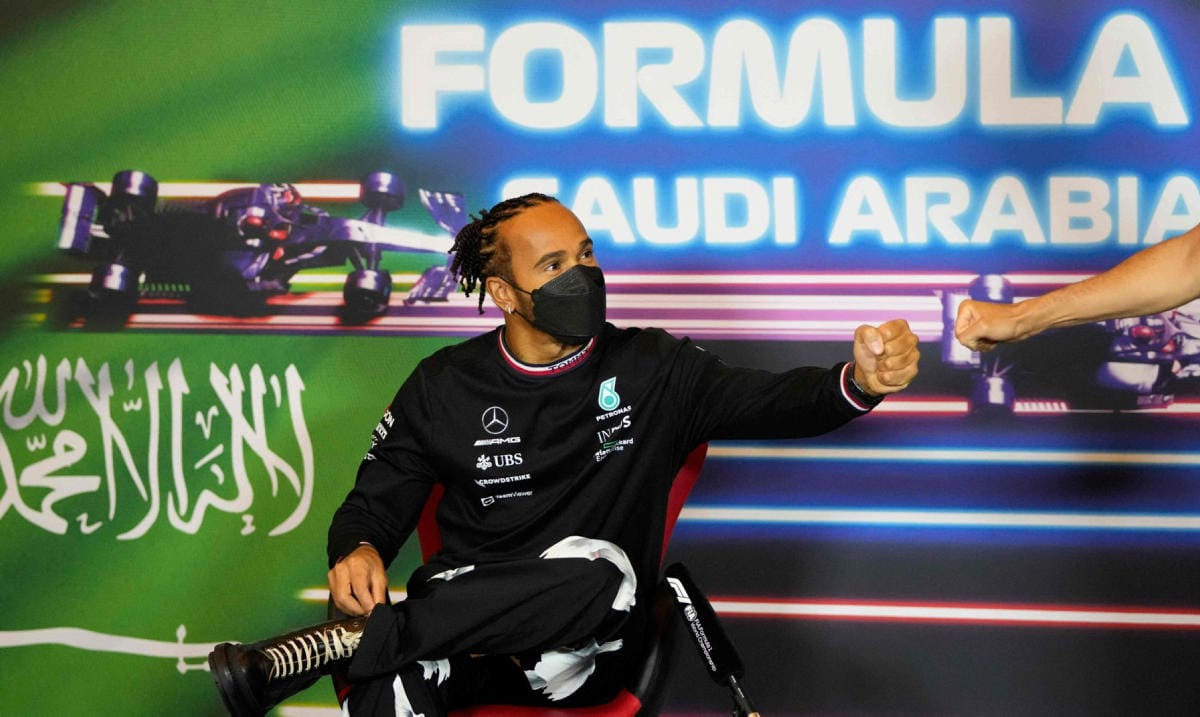 Lewis Hamilton oli ensimmäisten harjoitusten nopein. LEHTIKUVA/AFP