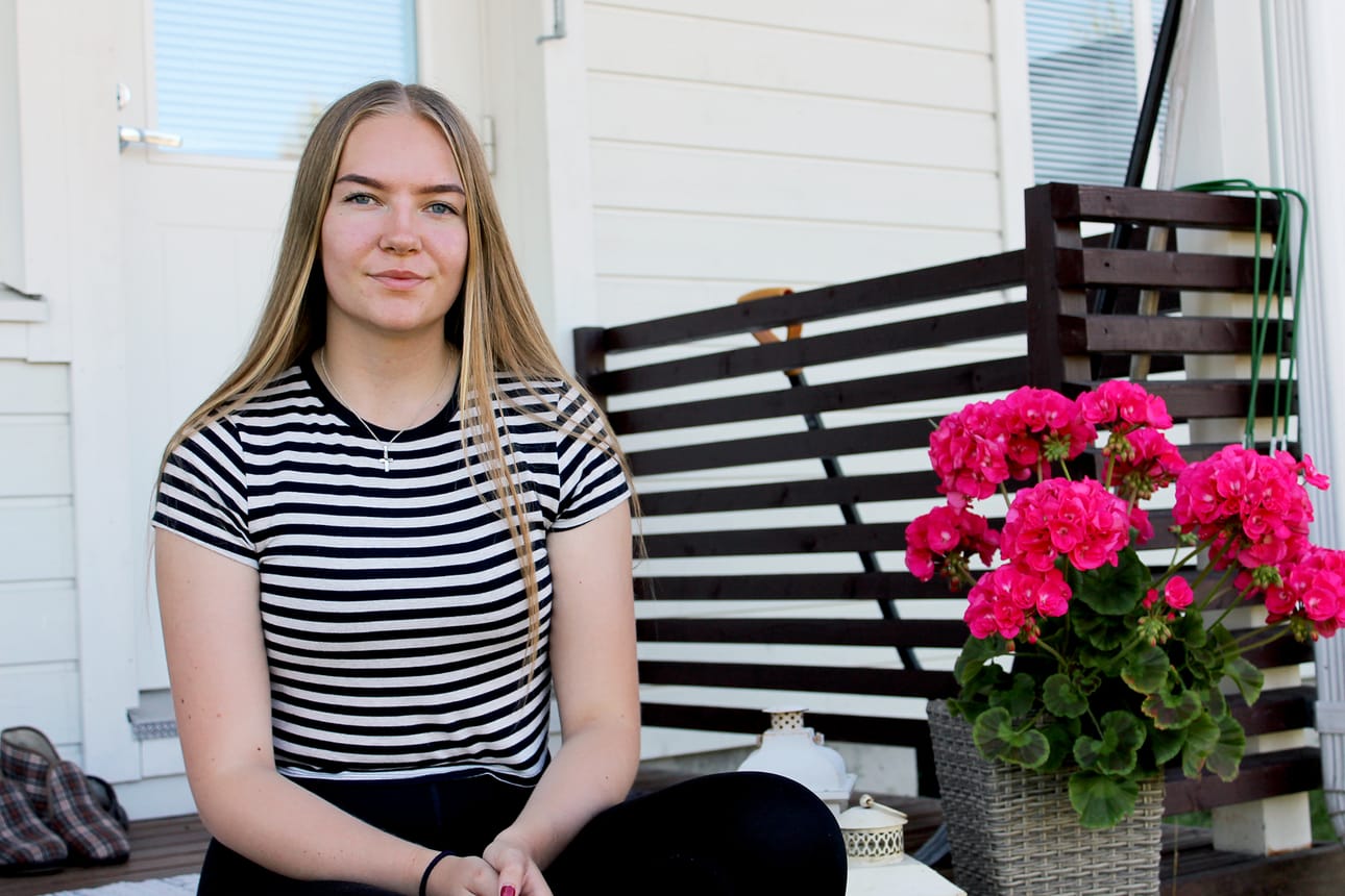 Lentopalloa harrastava Silja Moilanen on yksi 24:stä, joka hakeutui Kempeleen lukiossa ensi viikolla aloittavalle urheilijapolulle.