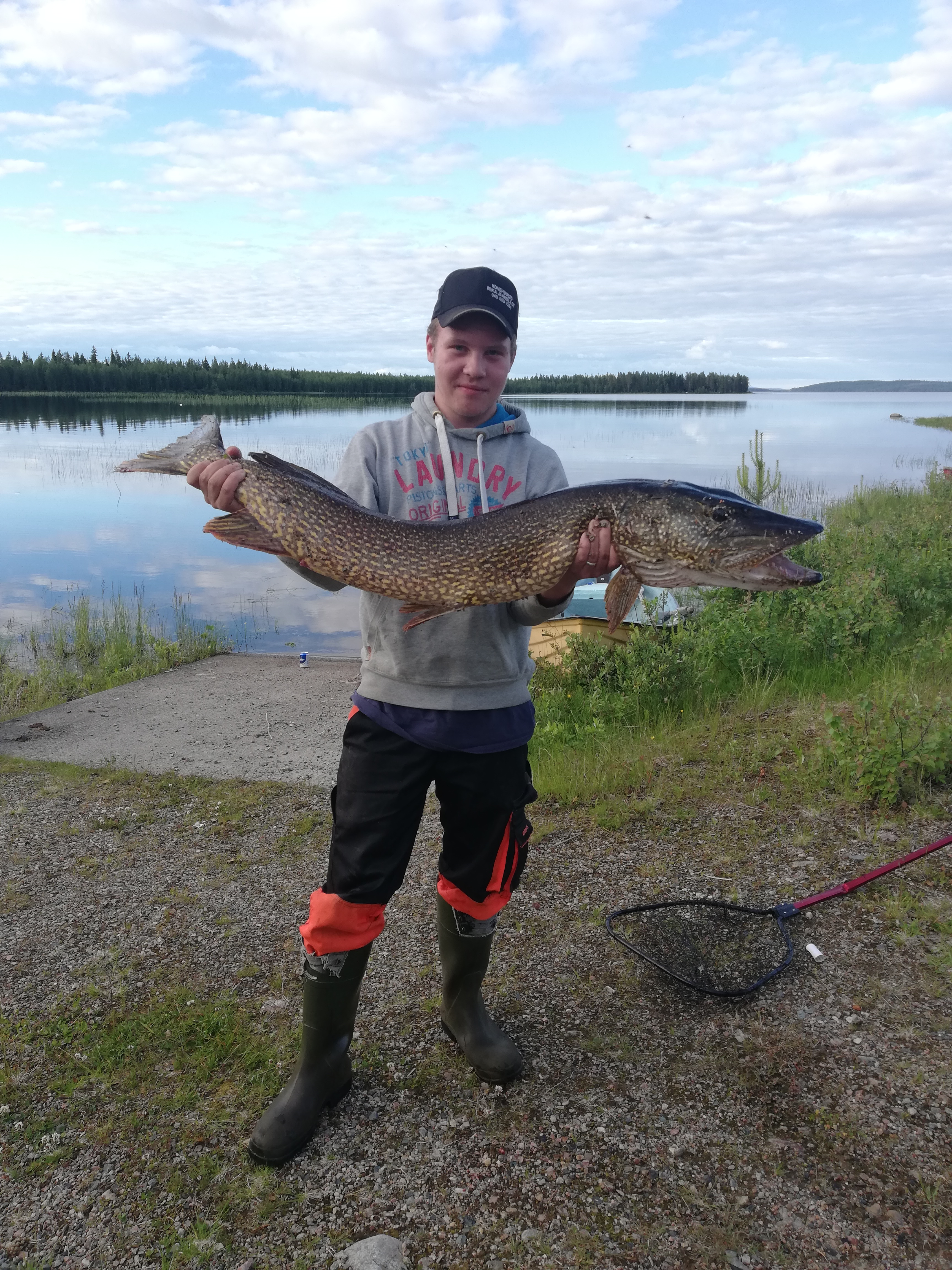 Anna Leipivaaran saamalla 12-kiloisella hauella on mittaa huimat 127 senttimetriä. Hauen pää pääsi seinäkoristeeksi.