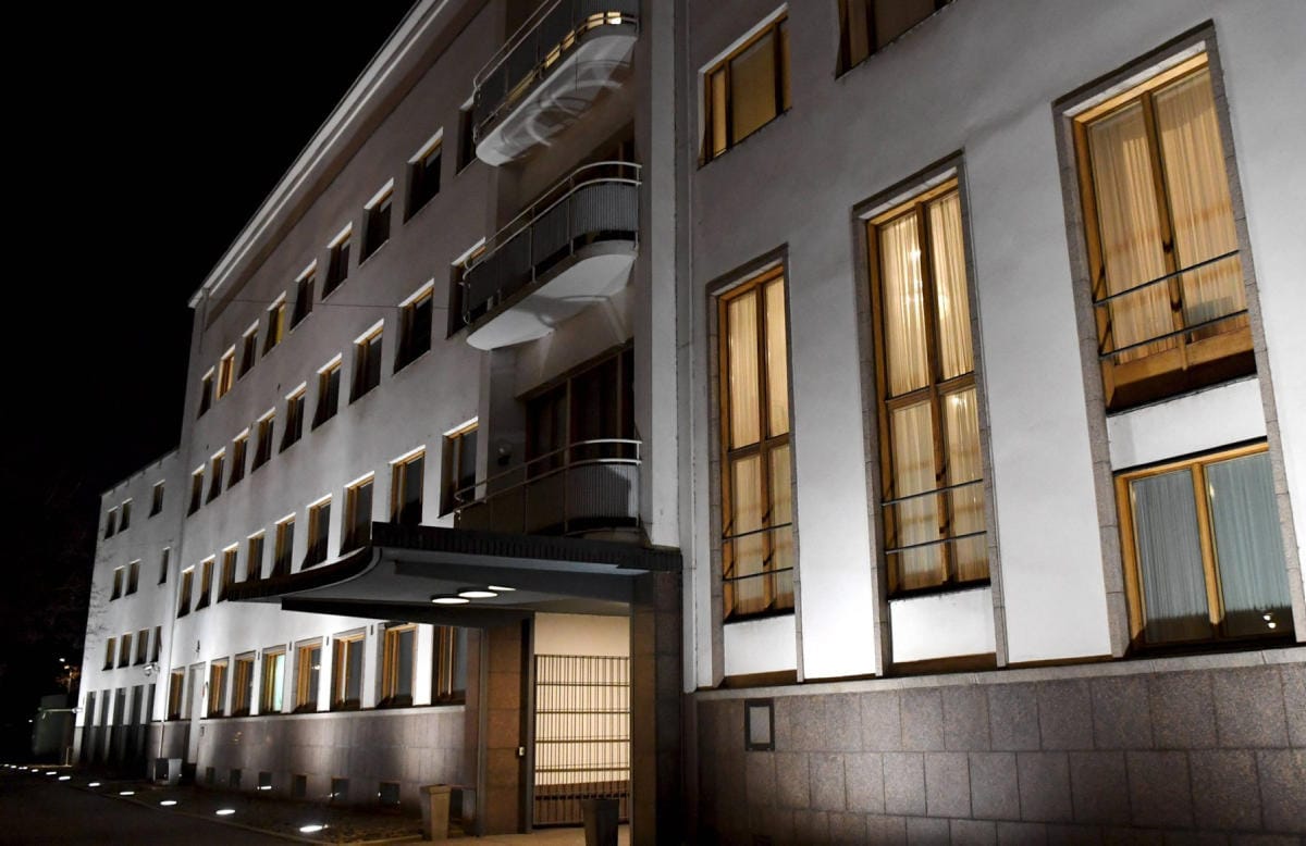 Suomen suurlähetystö Moskovassa on lisännyt jatkuvaa ja päivittäistä tilannekuvan seurantaa. Kuvassa lähetystö vuonna 2019. LEHTIKUVA / JUSSI NUKARI