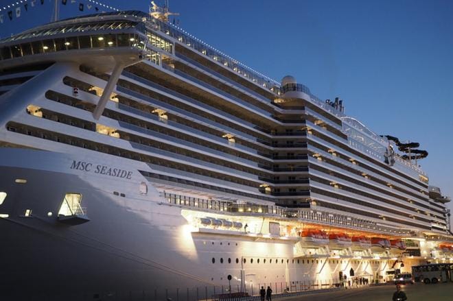 MSC-varustamon Seaside-alus on valmiina kolmen viikon neitsytmatkalleen. KUVAT: Lea Rosbäck