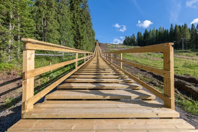 Soinin Vuorenmaahan rakentuneet kunto- ja elämysportaat ovat nyt lähes valmiit. Portaat rakentuivat talkootyöllä.