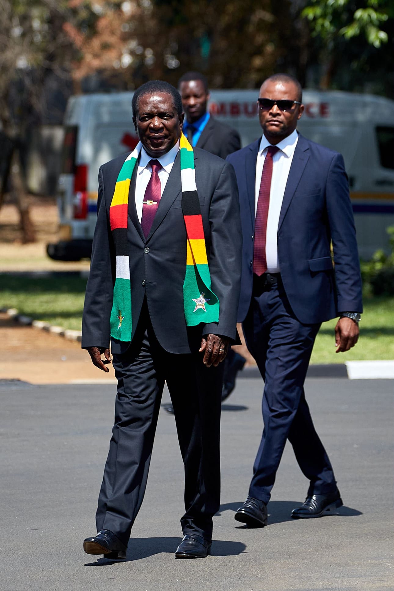Virallisten tulosten mukaan Emmerson Mnangagwa sai reilut 52 prosenttia annetuista äänistä. LEHTIKUVA/AFP