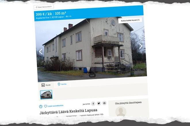 Lapuan keskustasta vuokrataan ’järkyttävää läävää’, jonka kunto on ’viheliäinen’. KUVA: VITO SALVANO, KÄSITTELY: JANI KAUNISTO