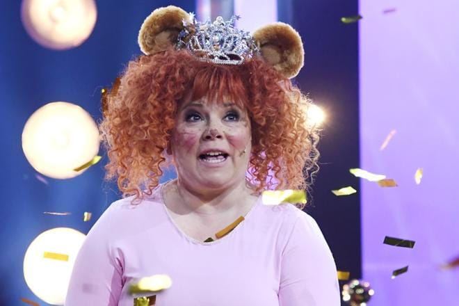 Kiti Kokkosen sketsihahmo Tanhupallo äänestettiin vuoden sketsihahmoksi MTV:n yhdeksännen kauden Putous-ohjelman finaalissa. Kuva: Lehtikuva/Markku Ulander