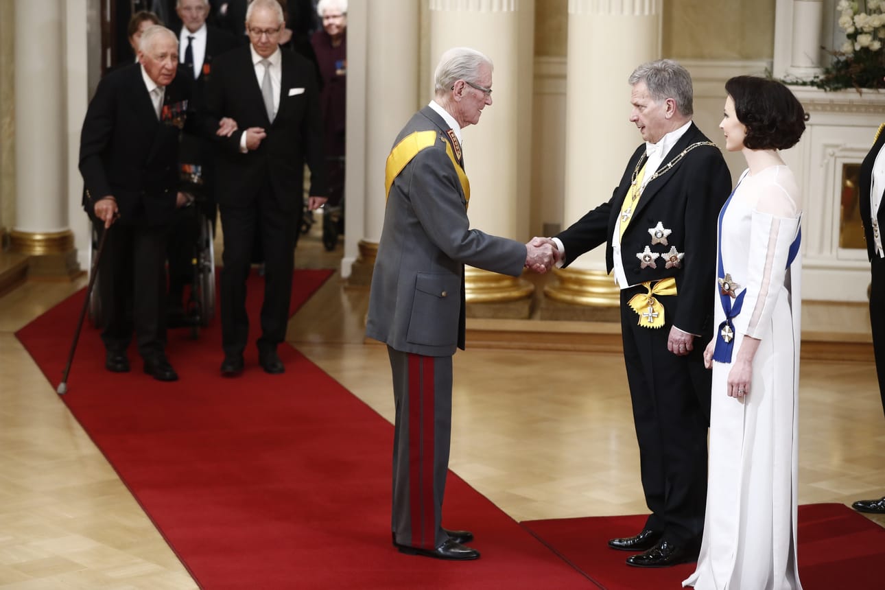 Jaakko Valtanen oli ensimmäinen Linnan juhliin saapunut vieras