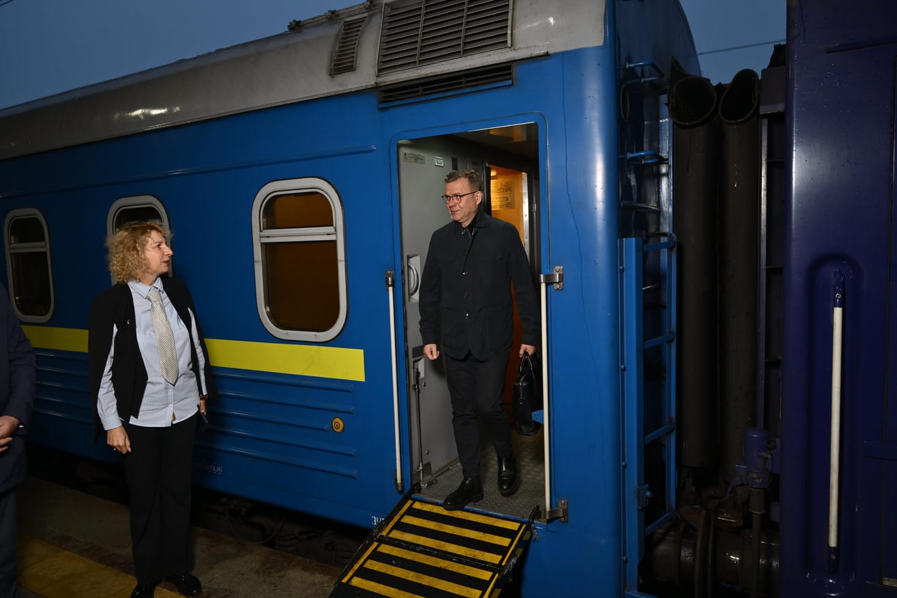 Pääministeri Petteri Orpo (kok.) saapui Ukrainan pääkaupunkiin Kiovaan torstaina 22. lokakuuta.