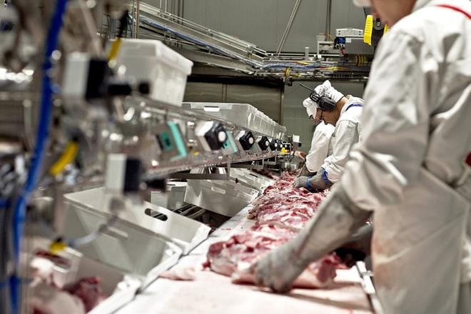 Atrialla jalostettavaa sianlihaa tarvitaan raaka-aineena myös jauhelihassa, jonka kulutus on kasvanut eniten koronakriisin aikana. ARKISTOKUVA: HEIKKI HAKANEN