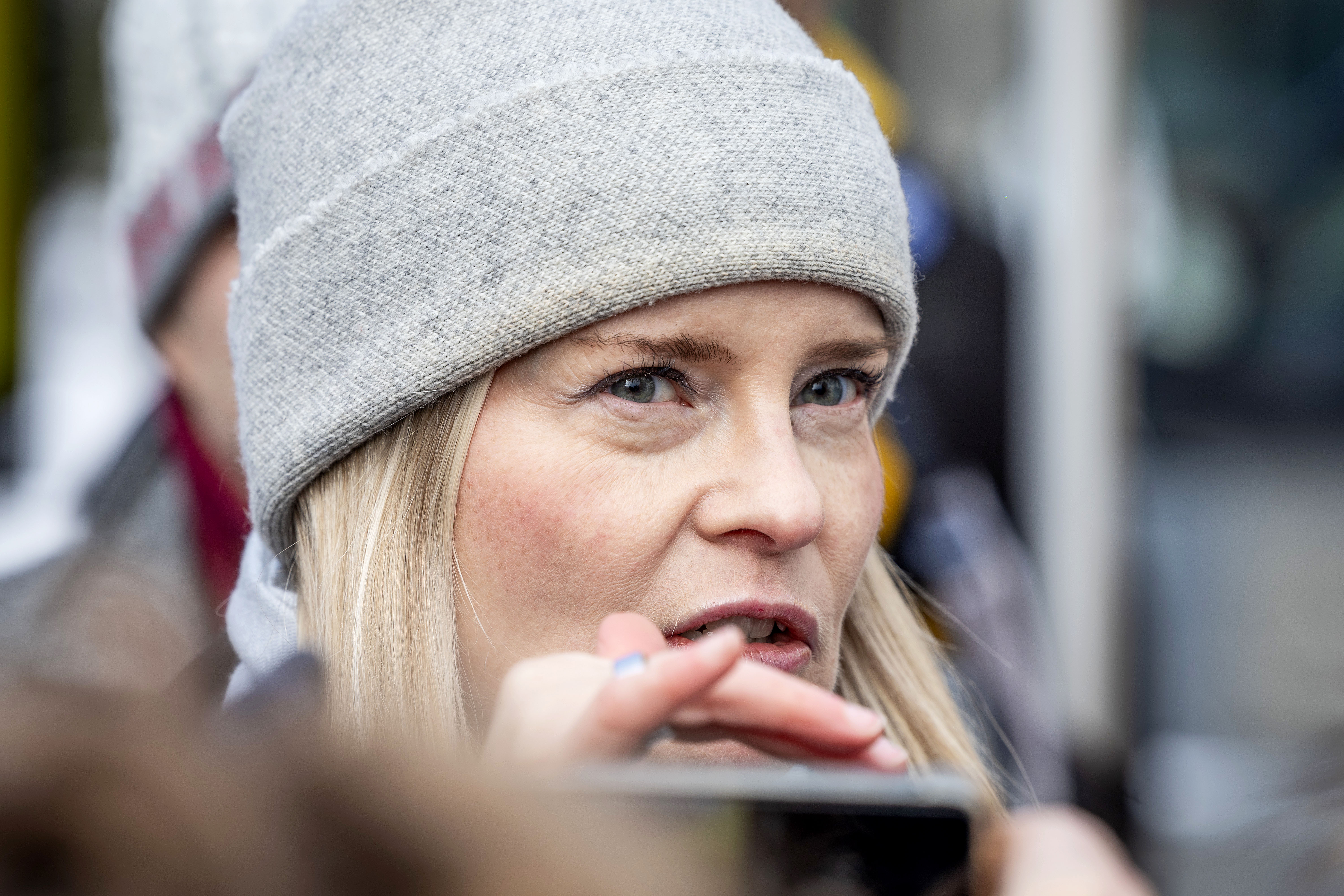 STT tavoitti Riikka Purran kommentoimaan perussuomalaisten kansanedustajan rikosepäilyä. Kuvassa Purra vierailulla Lapissa vaalikampanjan aikaan.