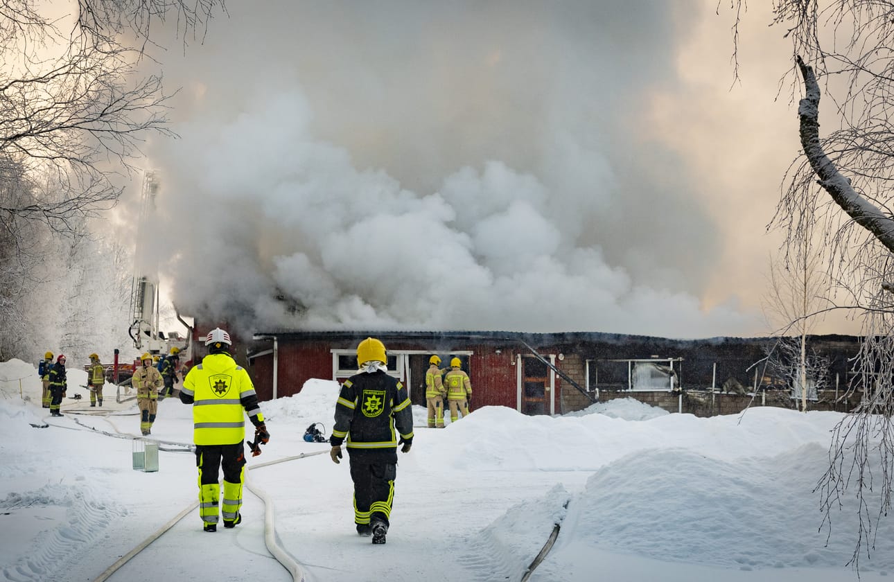 Suuri noin 1 200-neliöinen navetta paloi Tyrnävällä tammikuun puolivälissä.