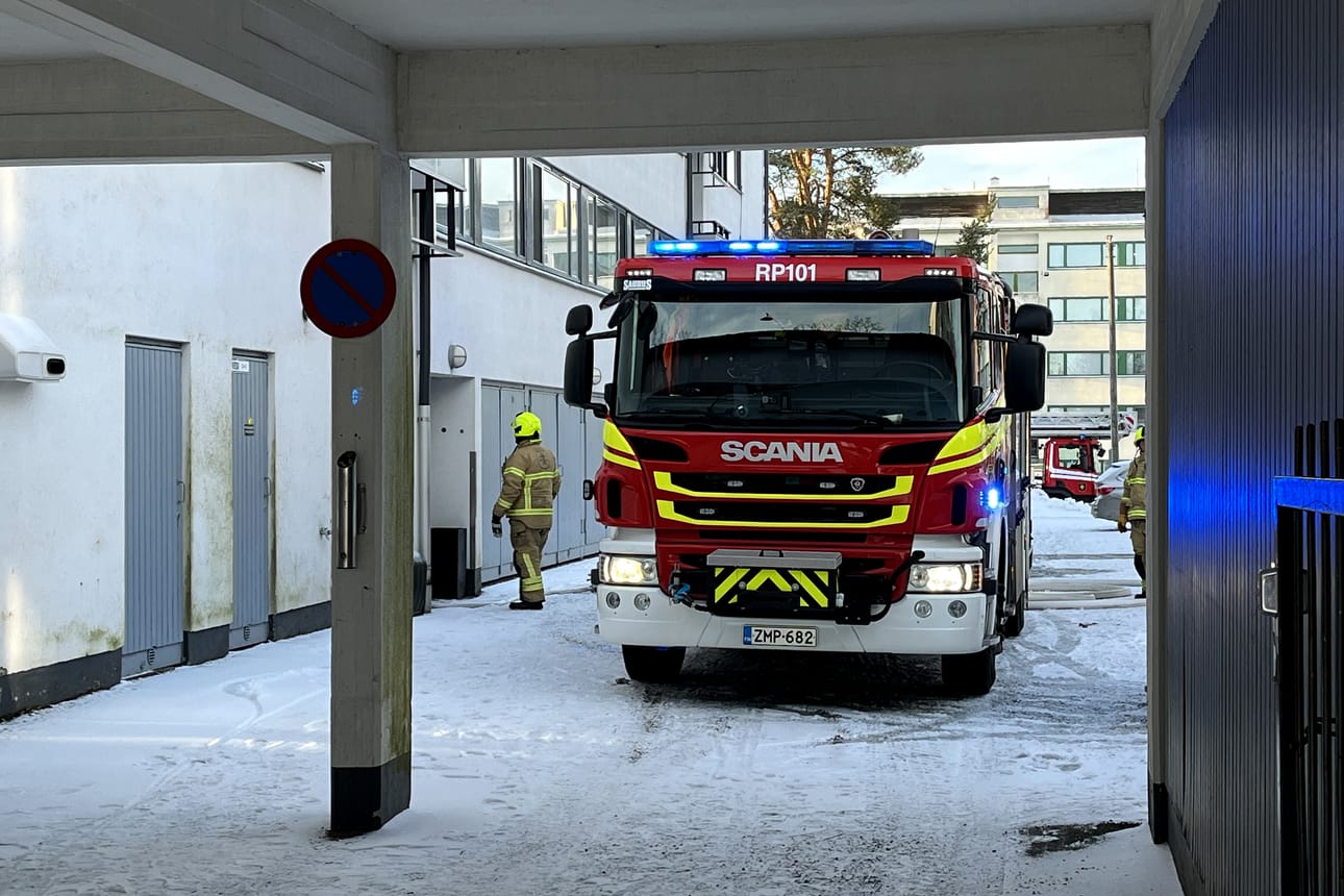 Palo syttyi Vaasan Kauppapuistikolla.