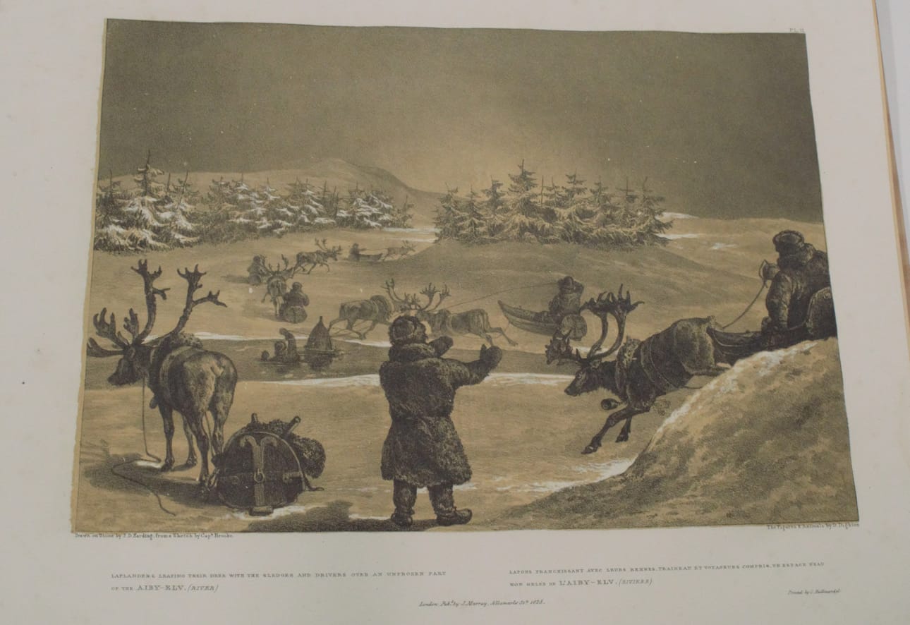 Kuvat teoksesta Arthur de Capell Brooke, Winter Sketches in Lapland, 1827.