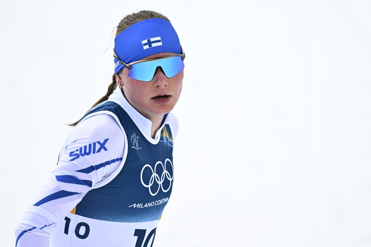 Johanna Matintalo vie Suomen viestin avausosuutta lauantaina.