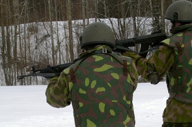 Sotilaita näkyy syyskuussa Seinäjoen katukuvassa. KUVA: HEIKKI HAKANEN
