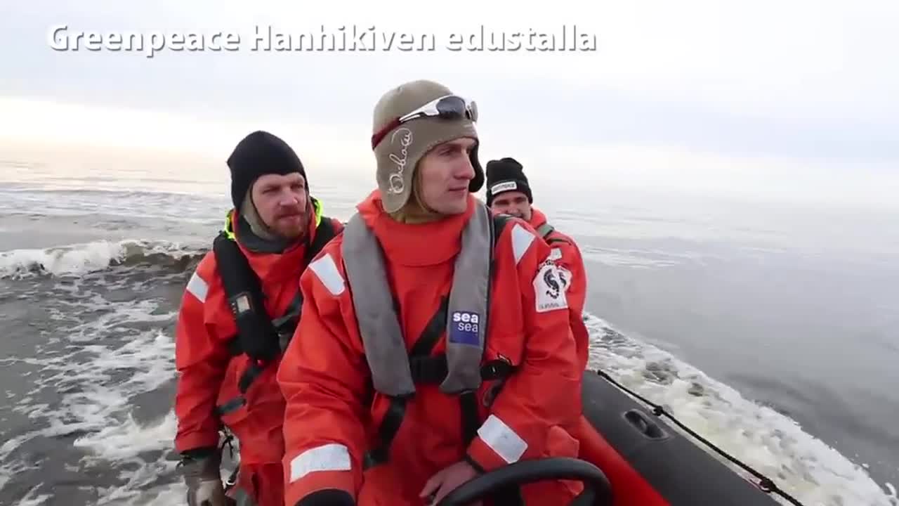 Greenpeace Hanhikiven edustalla