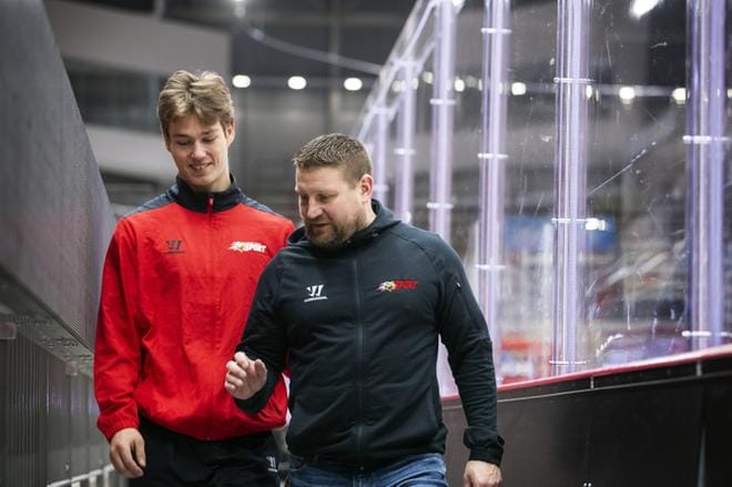 17-vuotias latvialaislupaus Bogdans Hodass tuli Vaasan Sportiin valmentaja Olli Hällforsin koulittavaksi. KUVA: JARNO PELLINEN