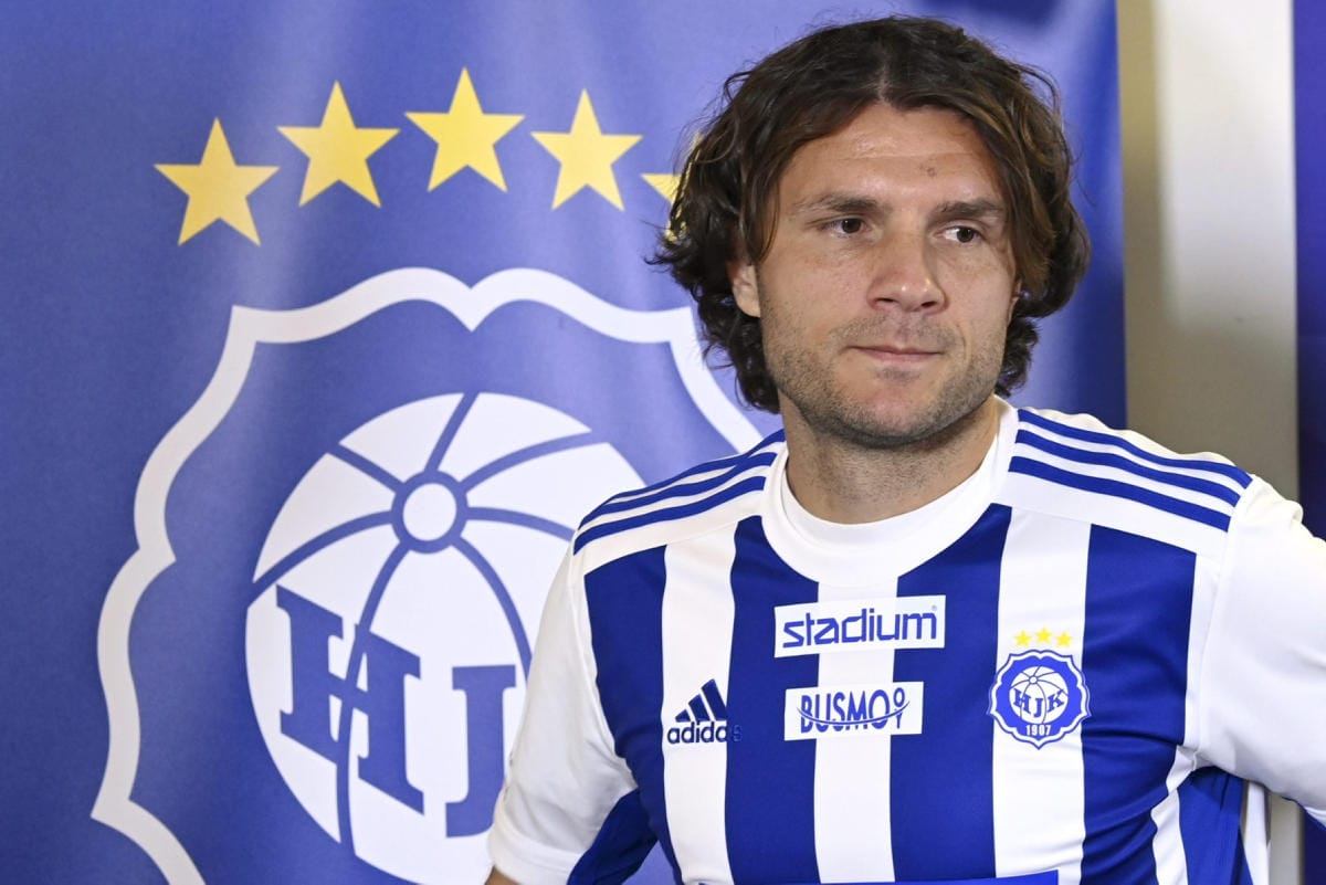 HJK kertoi kotisivujensa otteluennakossa, että muun muassa Perparim Hetemaj on valmennuksen käytettävissä. Lehtikuva / Markku Ulander