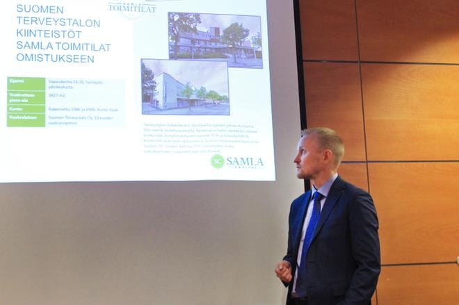Urheilusta tutun Samppa Lajusen Samla Capital kiinteistösijoitusyhtiön on ostanut Seinäjoen Terveystalojen kaksi kiinnostusta. Kiinnostusta myös muihin kohteisiin löytyy. Kuva Laura Syväoja