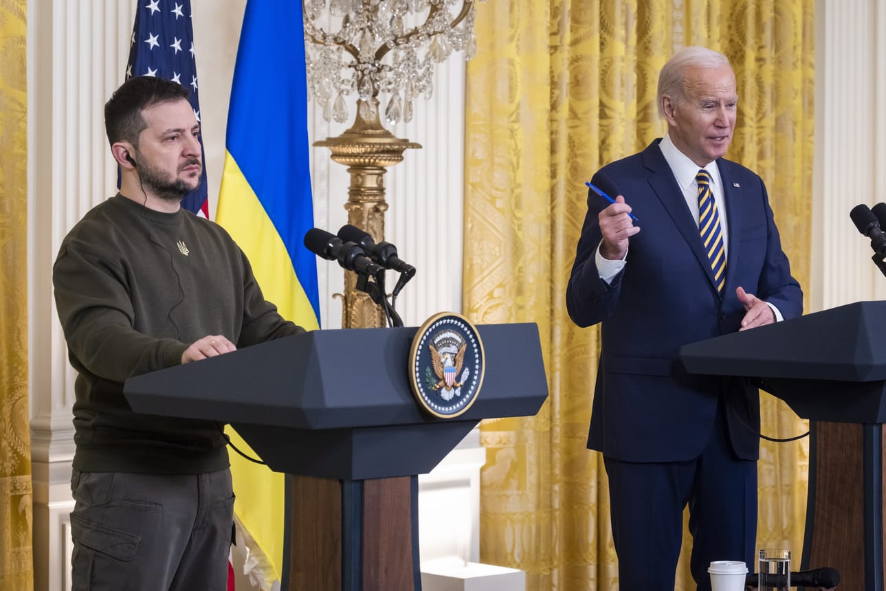 Ukrainan presidentti Volodymyr Zelenskyi tapasi Washingtonissa ensin Yhdysvaltain presidentin Joe Bidenin.