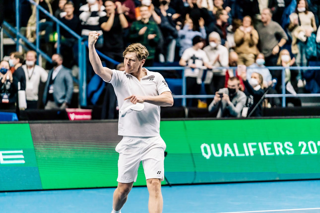 Harri Heliövaara esiintyi viimeksi suomalaisyleisölle Davis cupissa Espoossa.