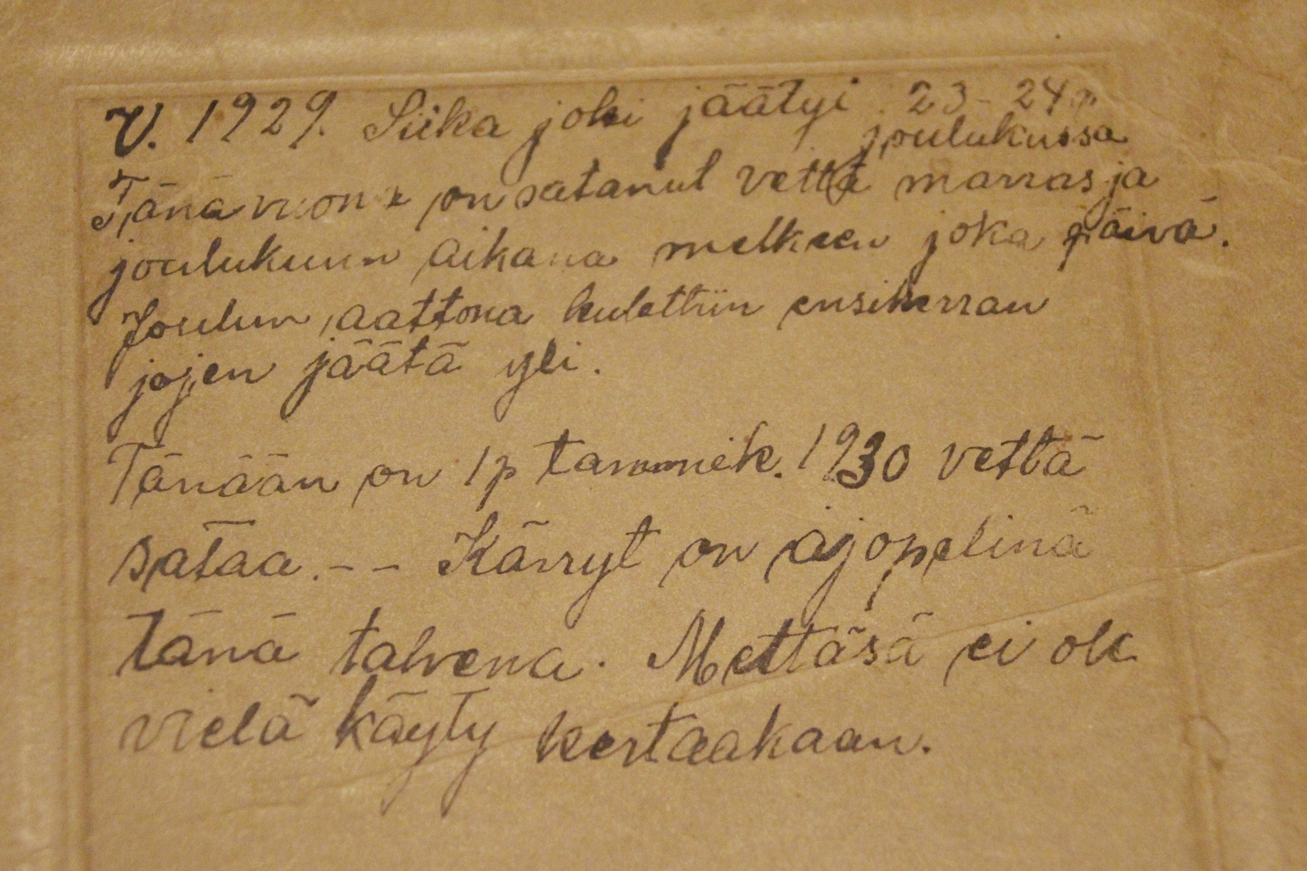 Vuodenvaihteen 1929–1930 säätila oli hyvin samankaltainen kuin viime viikkojen säät.