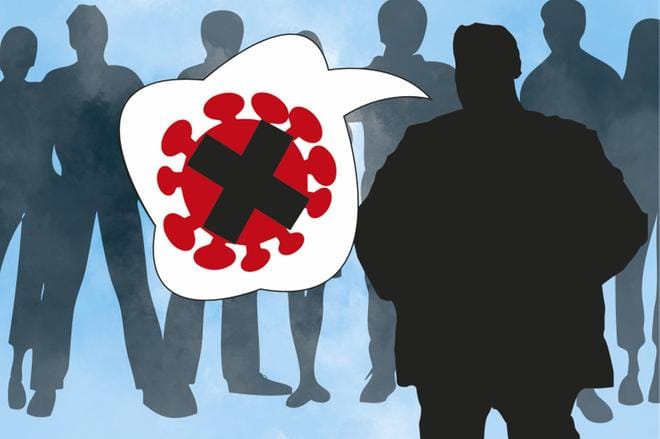 Koronavirukseen liittyvät salaliittoteoriat ovat saaneet mediassa huomiota, mutta suurimmalla osalla ihmisiä rokote-epäröinti tai kriittisyys on hyvin arkipäiväistä pohdiskelua, sanoo tutkija Johanna Nurmi. KUVITUS: JANI KAUNISTO