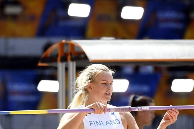 SSU:n keihäänheittäjä Jenni Kangas saavutti Berliinin EM-kisoissa paikan finaalissa. Tuloksena oli 12. sija. KUVAT: LEHTIKUVA/HEIKKI SAUKKOMAA