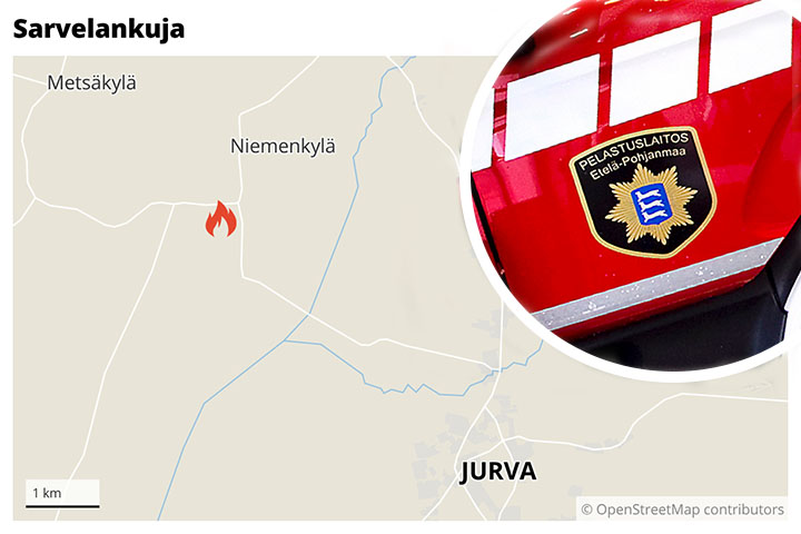 Saunan rakenteet kärysivät Jurvassa