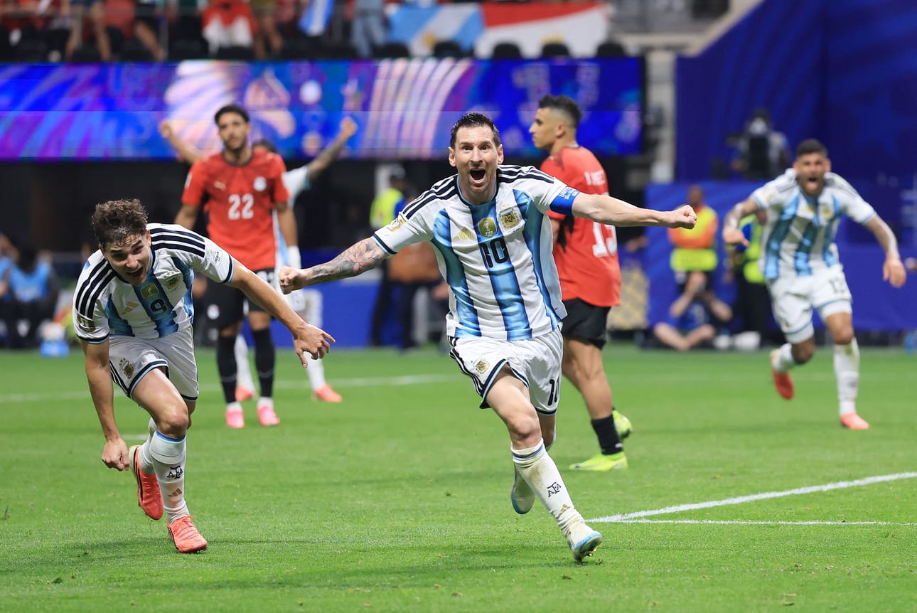 Lionel Messi iski tärkeän tasoituksen Argentiinalle.