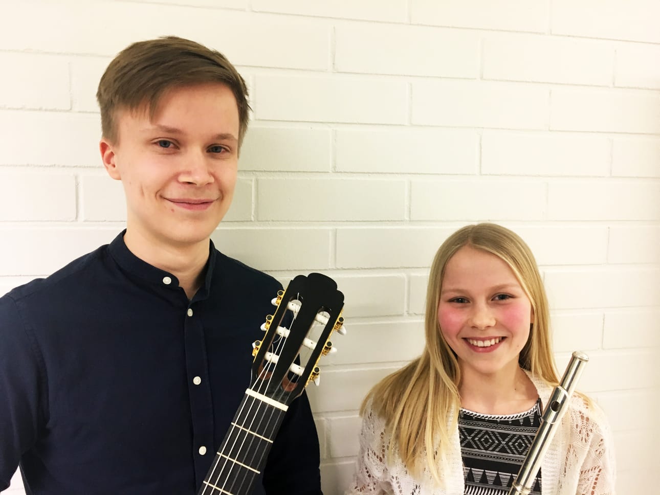 Mikael Haataja ja Pirita Loukusa konsertin jälkeisissä tunnelmissa.
