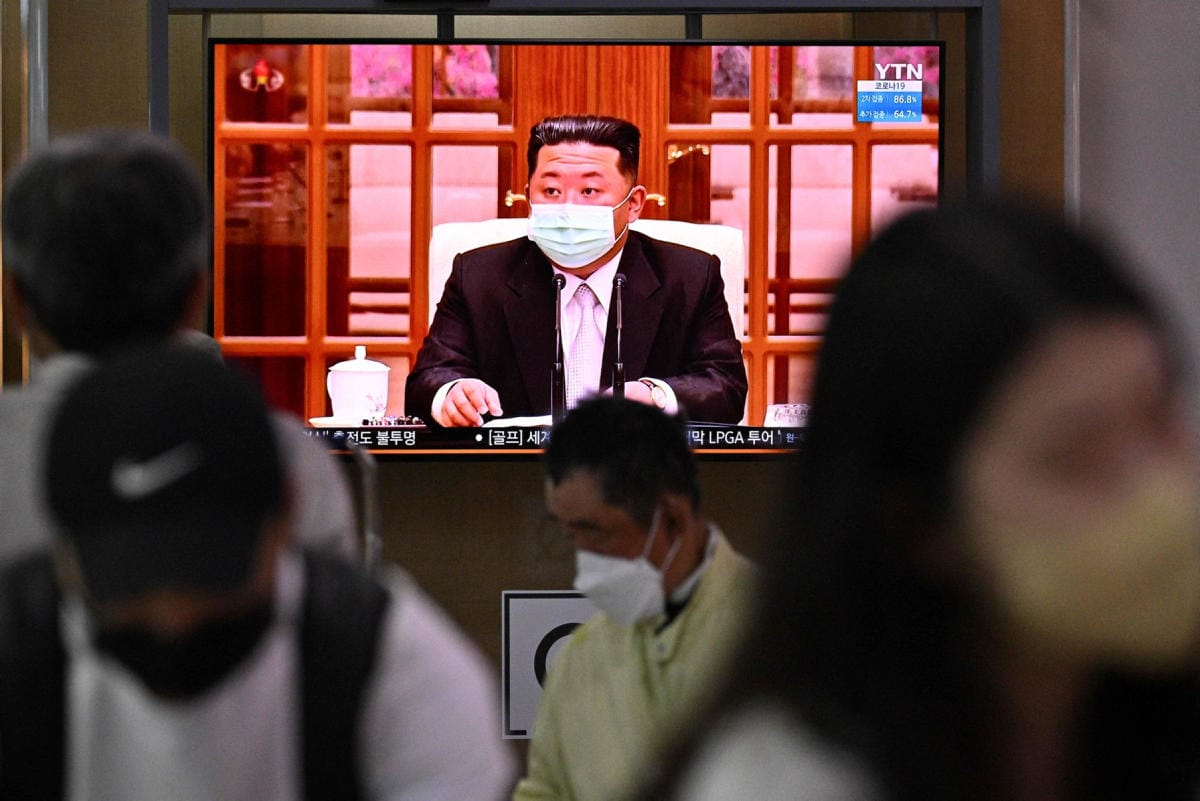 Pohjois-Korea kertoi maan ensimmäisestä koronatartunnasta vasta 12. toukokuuta. LEHTIKUVA / AFP